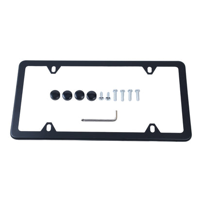 Fits For BMW License Plate Frame Stainless Steel BLACK SLIMLINE 82120010399
