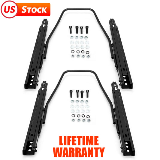 Solid Spare 2pcs Universal Dual Lock Seat Sliders Rails Bracket Track Aessembly Adjustable