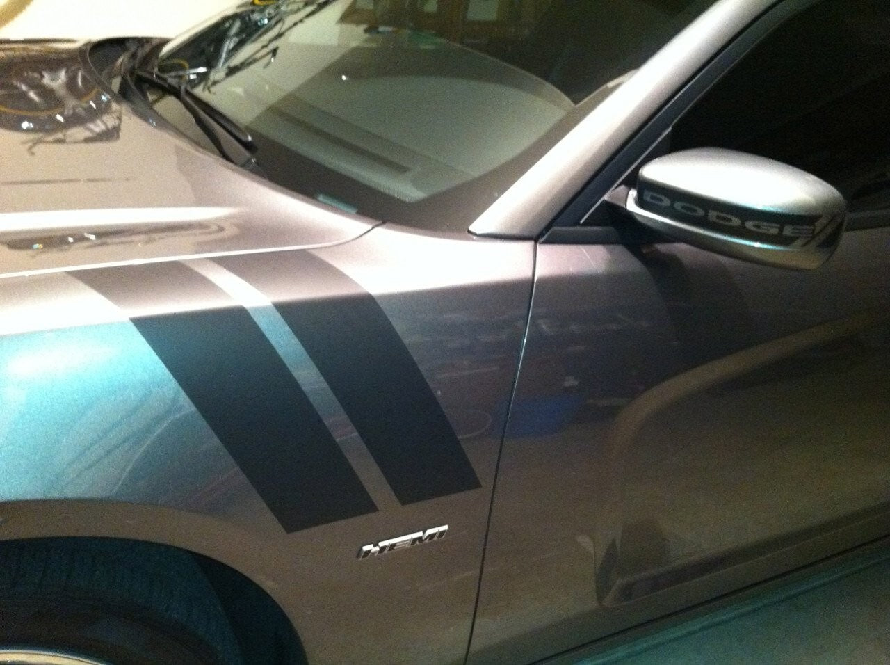 3" Dual Fender Stripe Hash Mark Stripe Decal Graphic Kit For Dodge Charger