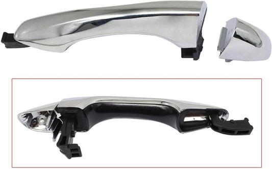 Exterior Door Handle Rear Left Driver Side For 2016-2020 Kia Sorento Chrome