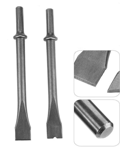 3PC EXTRA LONG BIT SET FOR AIR CHISEL PUNCH HAMMER TOOL FLAT TAPERED BOLT CUTTER