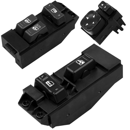 Power Window Door Mirror Switch LH & RH Set For 00-02 Chevy Silverado GMC Sierra