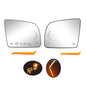 Left & Right Side Heated Mirror Glass w/ BSM Signal Kit For 07-20 Toyota Tundra