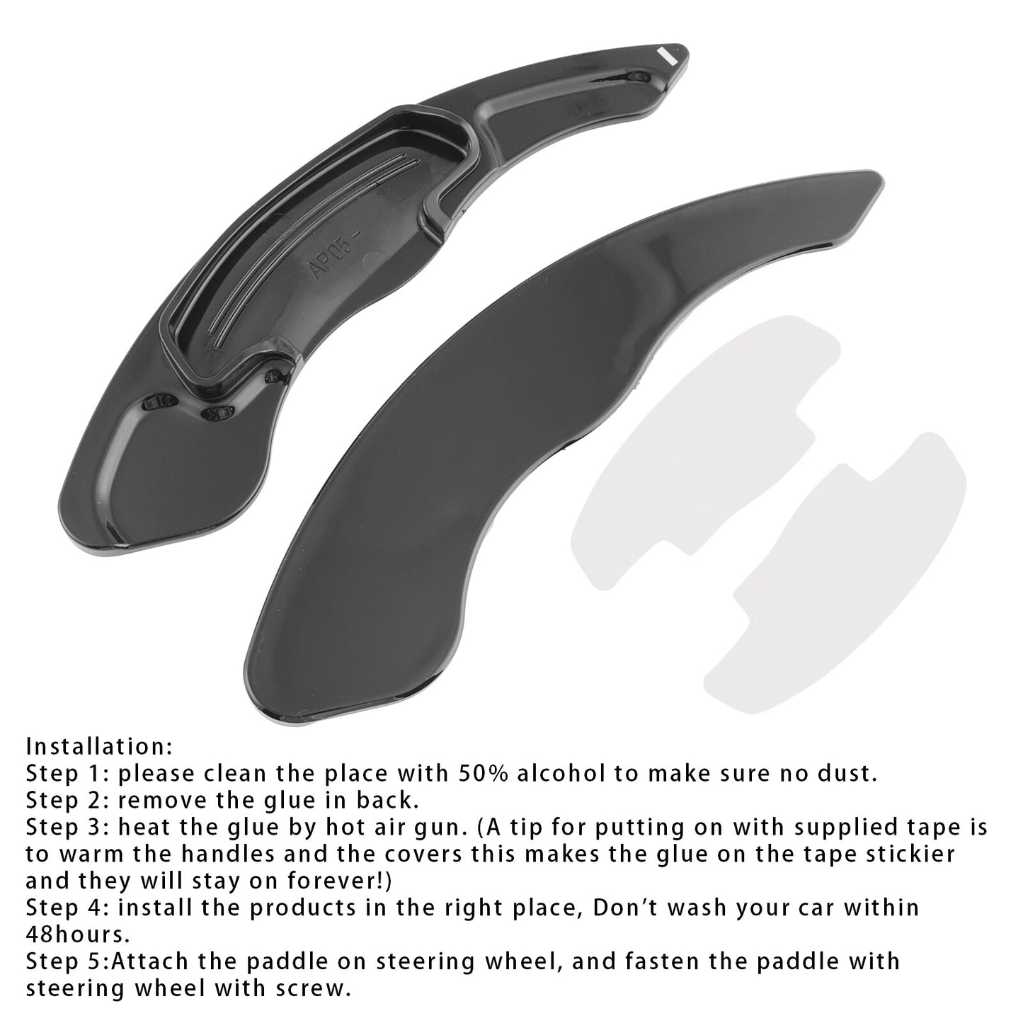 Steering Wheel Paddle Shifter Extensions For Acura RDX MDX CDX TLX 13-18 Black