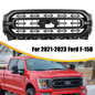 Matte Black Front Bumper Upper Grill Grille For 2021 2022 2023 Ford F-150 XLT