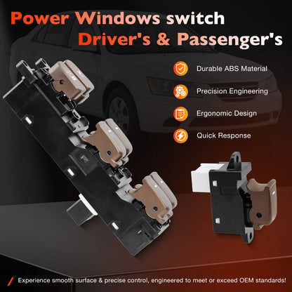 93570-3K600 Master Power Window Control Switch Kit Fit 2009-2010 Hyundai Sonata