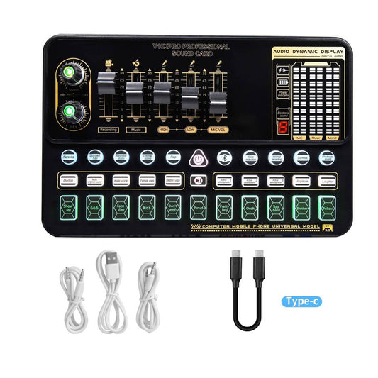 Solid Spare V10 Sound Card Live Sound Card Mobile Phone Karaoke Computer Live Broadcast #8