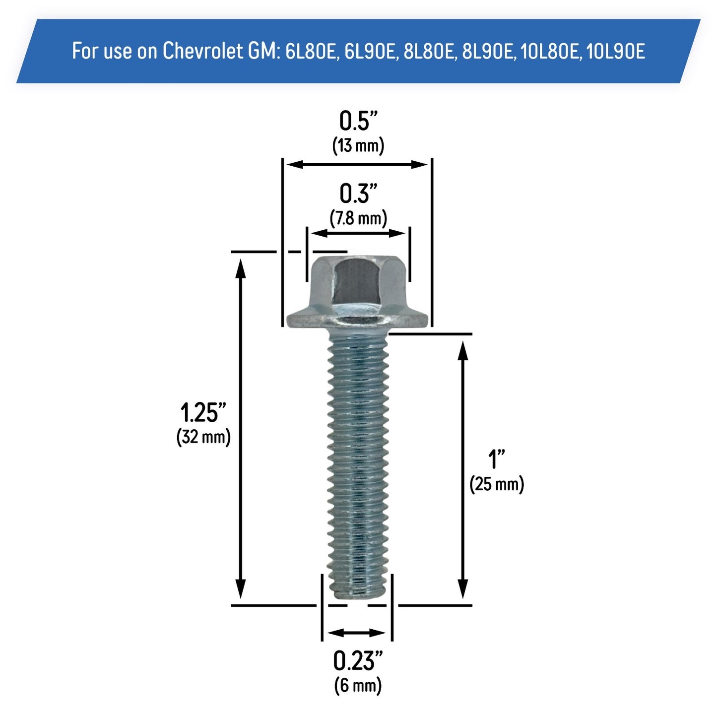 Transmission Pan Bolt Set for Chevrolet GM 6L80E 6L90E 8L80E 8L90E 10L80E 10L90E