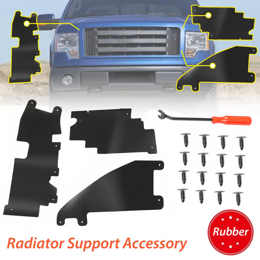 Solid Spare For Ford F150 2009-2014 Radiator Grille Air Deflector Set W/ Mounting hardware