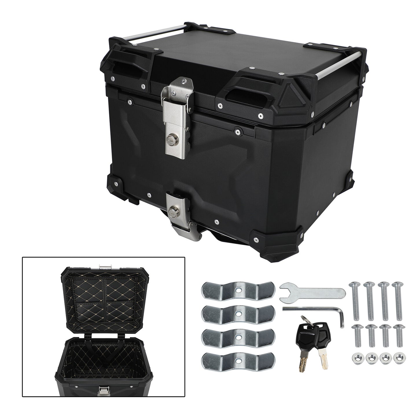 Tail Box Top Luggage Box Pack Trunk Universal 45L For Bmw R1200Gs R1250Gs F750Gs