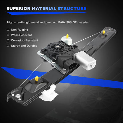 Window Regulator w/ Motor Rear Right For BMW E90 E91 328i 335i 330i 335d M3 323i