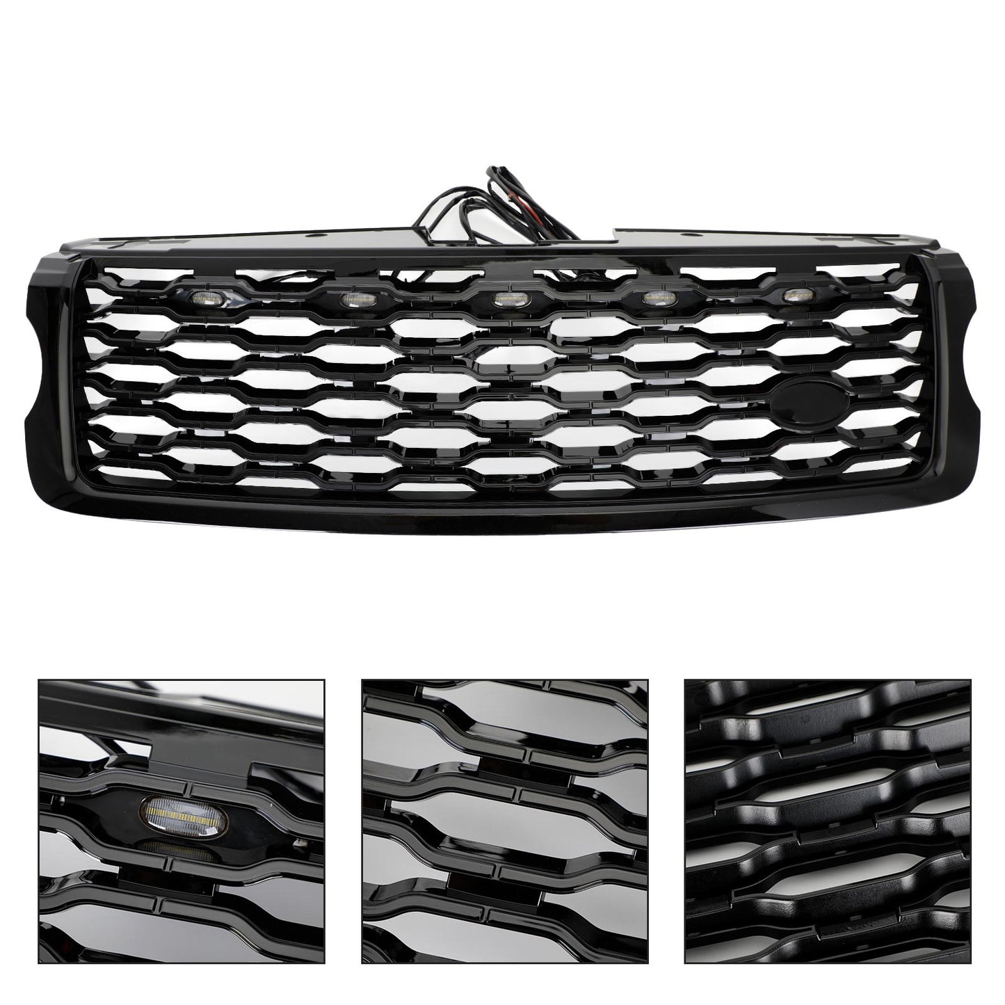 Front Bumper Upper Grill For Land Rover Range Rover Vogue L405 2013-17 W/LED