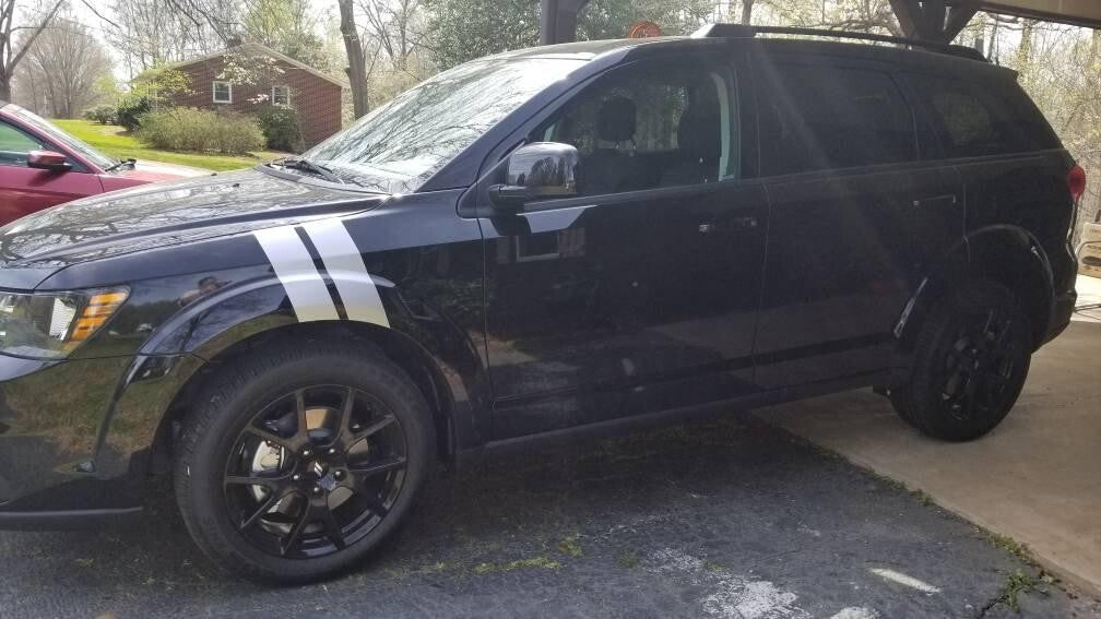 3" Dual Fender Stripe Hash Mark Stripe Decal Graphic Kit For Dodge Durango
