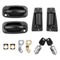 4X Exterior Door Handles w/ Lock Cylinder Fit 99-2007 Chevy Silverado GMC Sierra