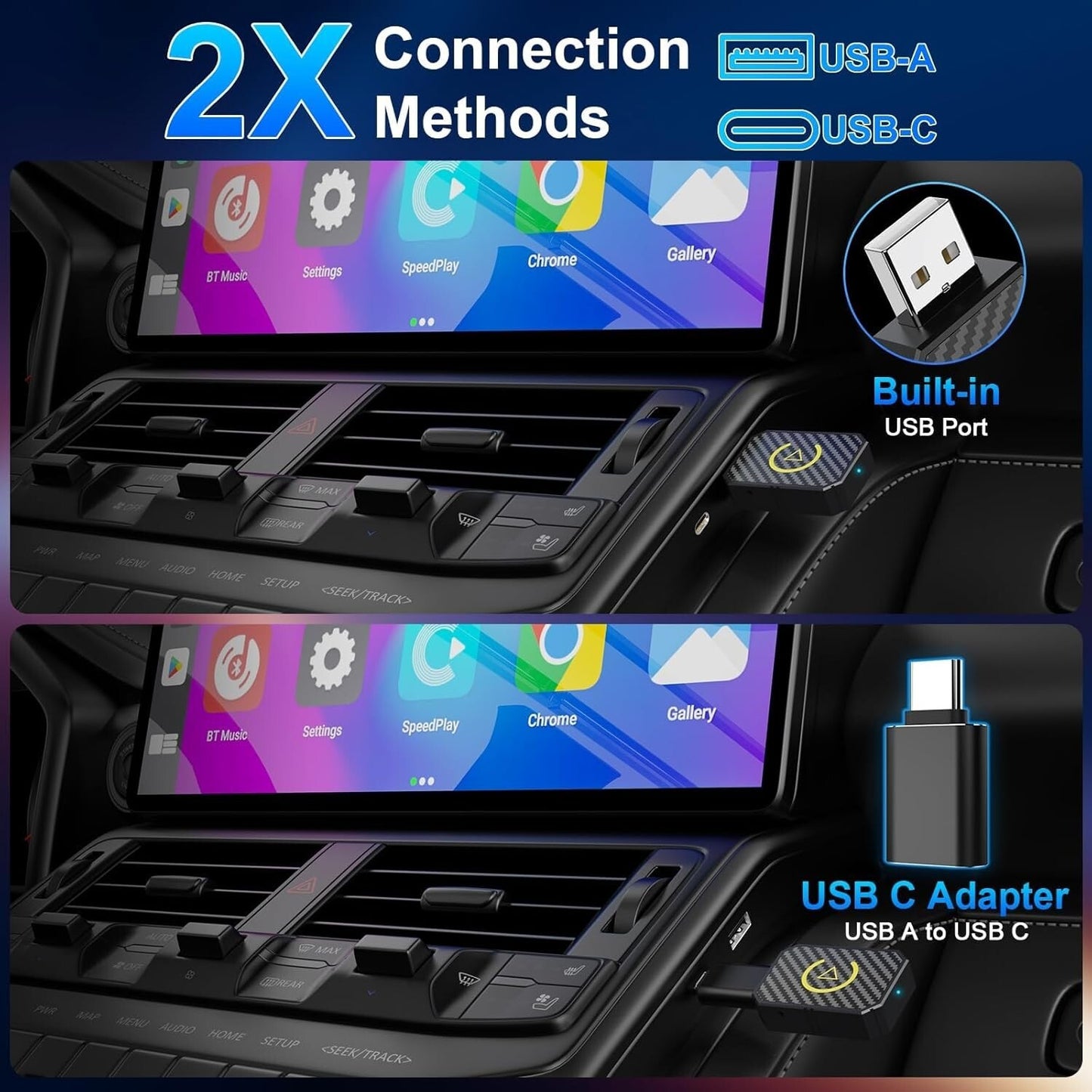 Wireless USB CarPlay Adapter Wireless Carplay Dongle For iPhone Apple Plug &Play