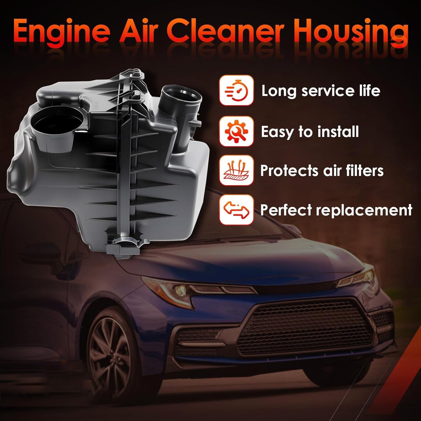 17700-37370 Air Intake Cleaner Box Housing For 2020 2021 Toyota Corolla LE 1.8L