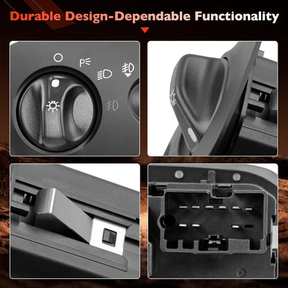 Headlight Switch w/ Fog Light Function For 00-04 Ford F-150 Heritage Expedition