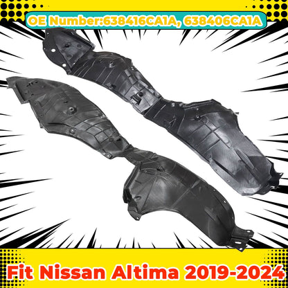 Front Driver Passenger Side Fender Liner Set For Nissan Altima 2.5L 2019-2024