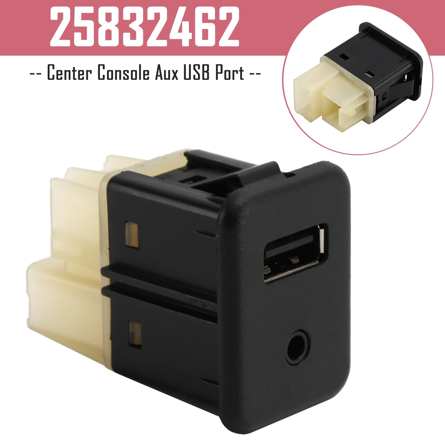 Center Console Aux USB Port 25832462 for Camaro 2010 2011 2012 2013 2014 2015