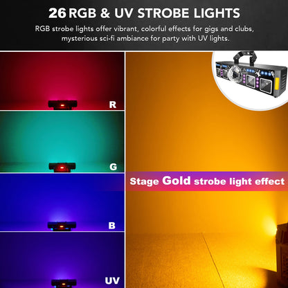 5In1 96 Picture Laser Magic Ball UV Strobe Projection Light With Remote Control