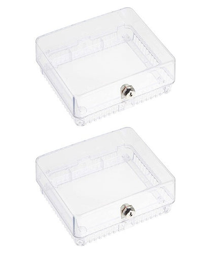 Solid Spare 2 Universal Home Locking Thermostat Cover Anti Tamper Guard Lock Box Protection