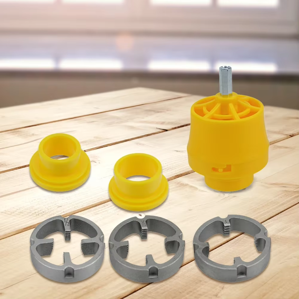 PVC Thread Maker Tool Pipe Threader Plumbing Tool with 3 Dies for Electric Drill