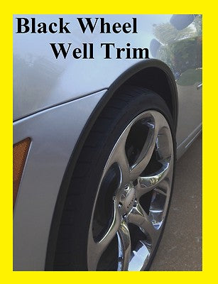 BLACK WHEEL WELL FENDER TRIM MOLDING D.I.Y. KIT - 5/8" WIDE - UNIVERSAL FIT