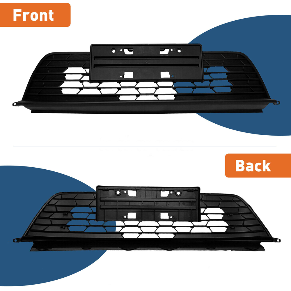 Front Bumper Black Mesh Low Grill W/License Plate Bracket For 22-23 Honda Civic