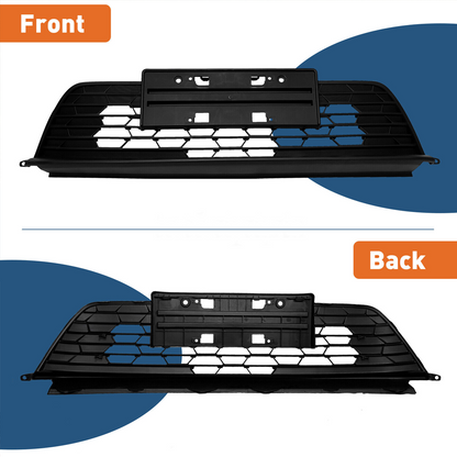 Front Bumper Black Mesh Low Grill W/License Plate Bracket For 22-23 Honda Civic