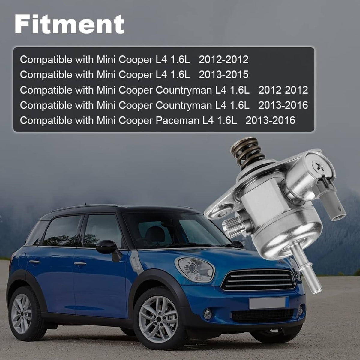 Solidspare High Pressure Fuel Pump For Mini Cooper 2012-2016 1.6L Turbocharged 13517630644