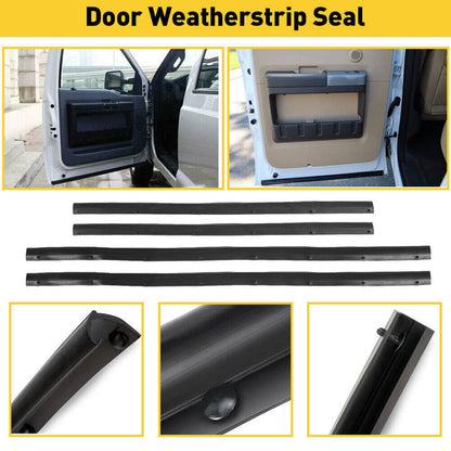 Solidspare Front & Rear Lower Door Weather Strip Seal For 99-16 Ford F250 F350 Crew Cab