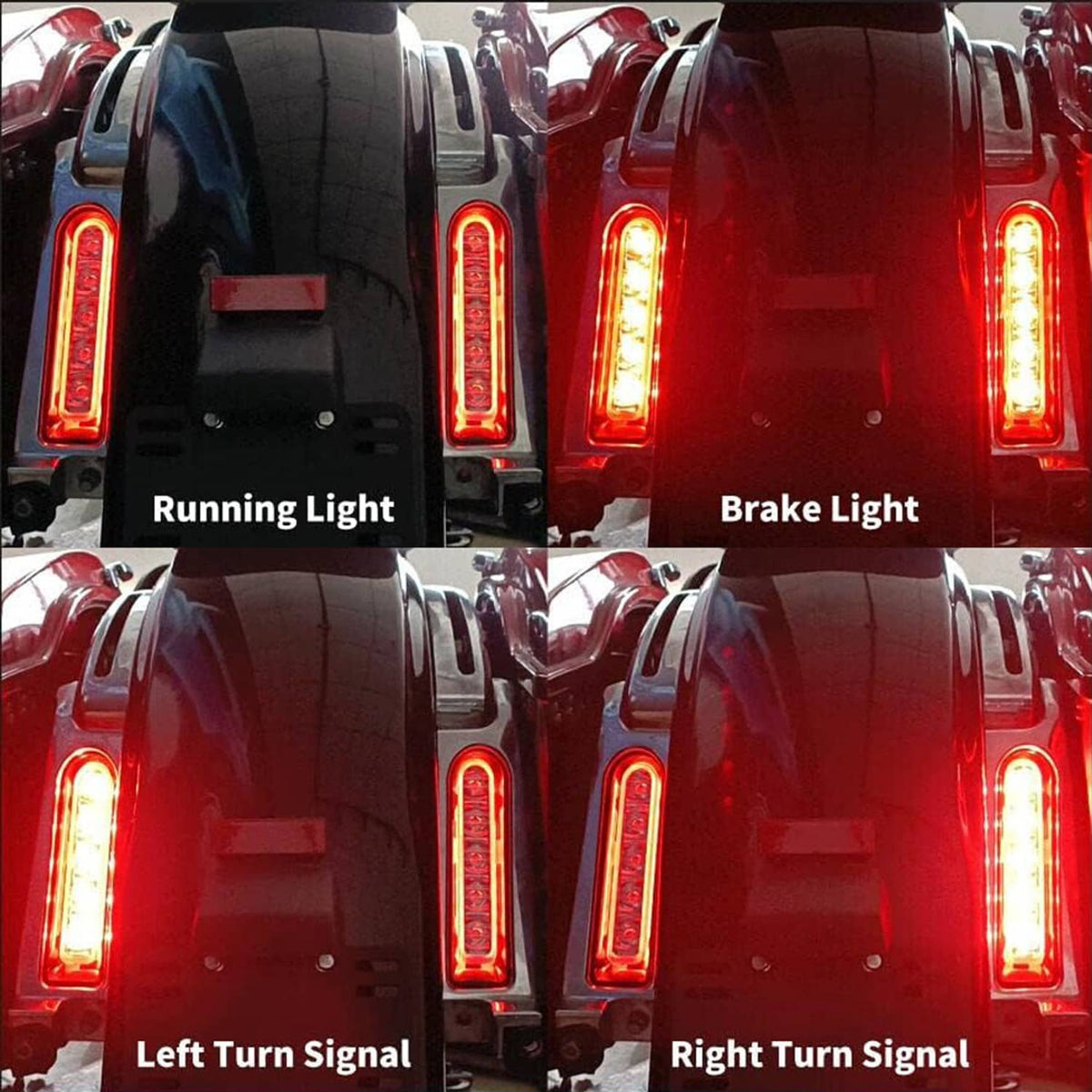 Solidspare Saddlebag LED Filler Lights Run Brake Turn Signals Fits For Harley Touring 14-24