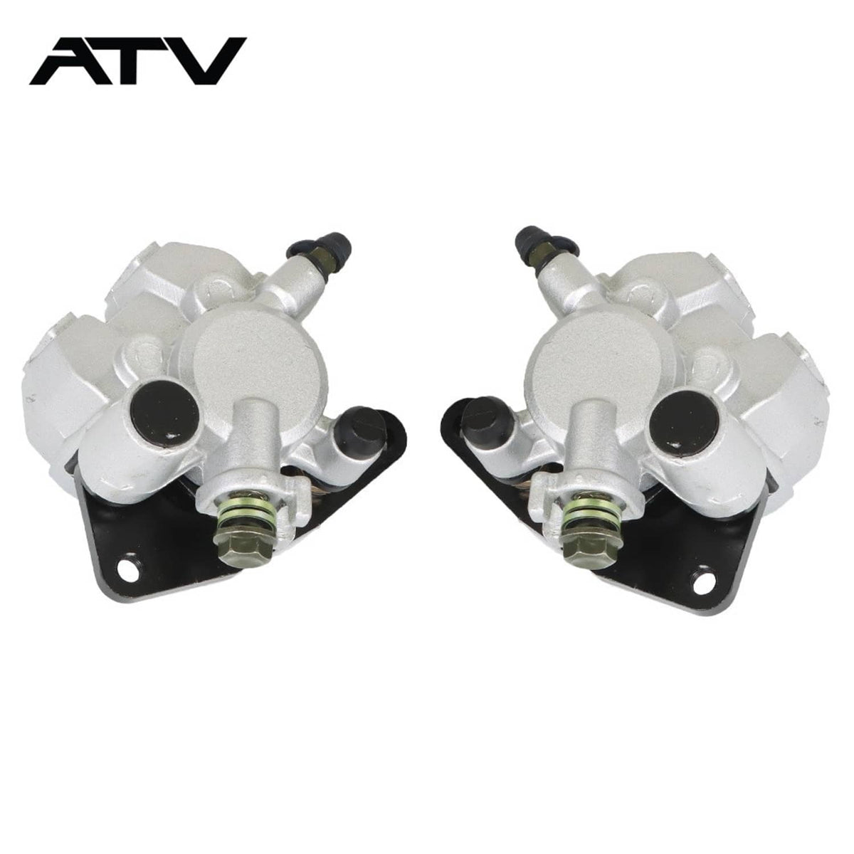 Solidspare Front Brake Calipers & Brake Rotors For Yamaha Grizzly 350 400 450 YFM 2007-2014