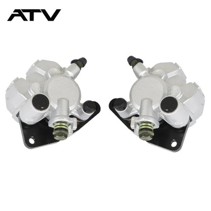 Solidspare Front Brake Calipers & Brake Rotors For Yamaha Grizzly 350 400 450 YFM 2007-2014