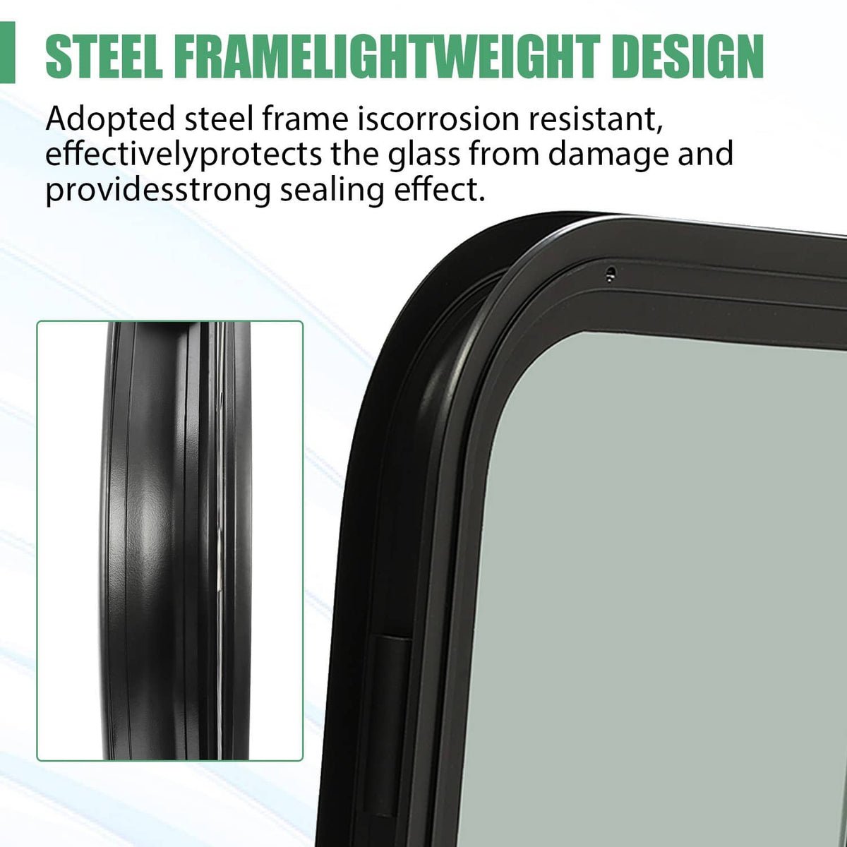 Solidspare Tinted Glass For Camper Trailer Horizontal Sliding Window RV Window 24" x 22"