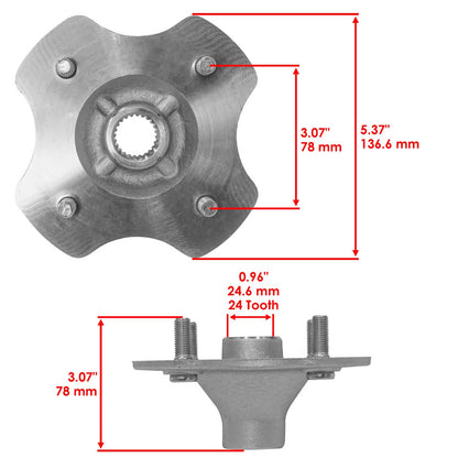 Solidspare Rear Axle Shaft And Wheel Hub for Honda TRX300 Fourtrax 300 2X4 1992-2000