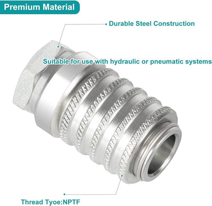 Solidspare PD222 Series PD Steel Test Port and Diagnostic Equipment Quick Coupler, 1.67" L