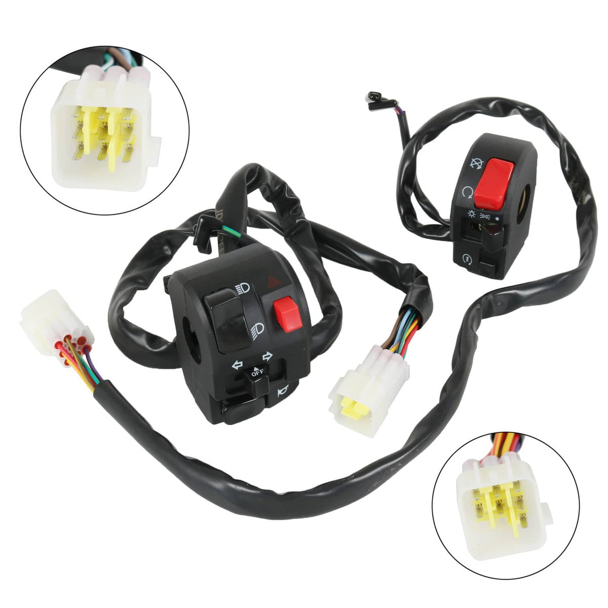 Solidspare 7/8" Motorcycle Handlebar Horn Button Turn Signal Fog Light Controller Switch