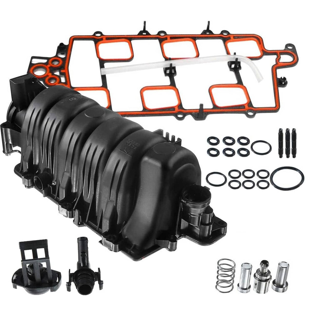 Solidspare Black Upper Intake Manifold + Gasket for 1995-2005 Chevy Buick Olds 3800 3.8L V6