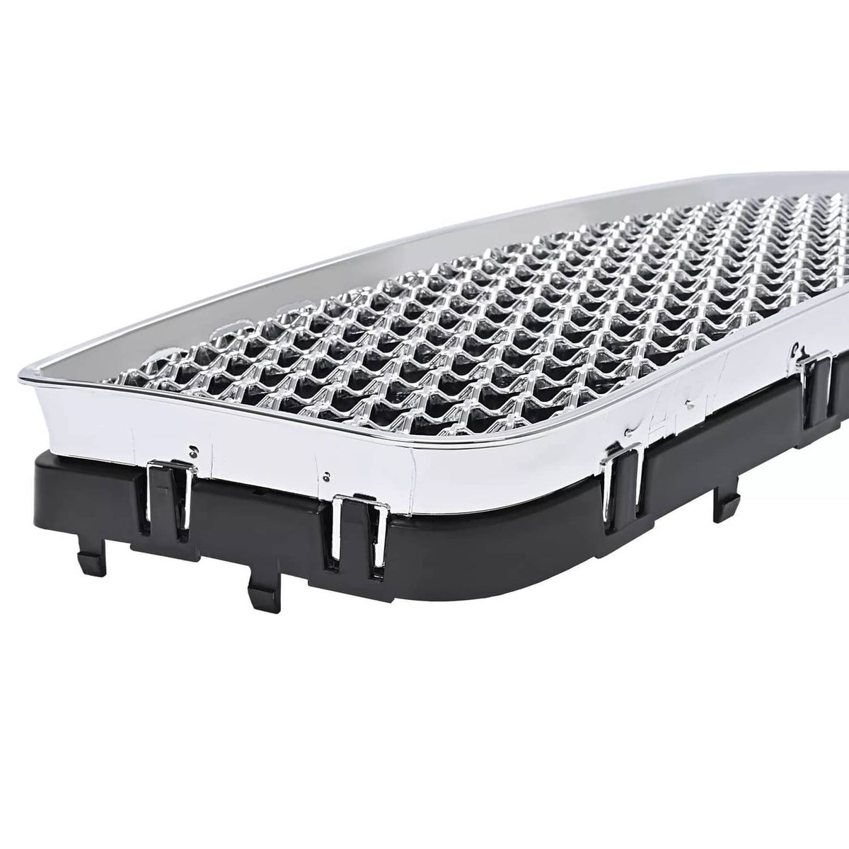 Solid Spare For 06-16 Chevy Impala/Limited Chrome Mesh Style Front Upper+Lower Bumper Grille