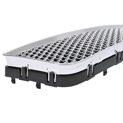 Solid Spare For 06-16 Chevy Impala/Limited Chrome Mesh Style Front Upper+Lower Bumper Grille