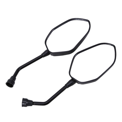 Solidspare ATV Rear View Side Mirror Set 7/8" Handlebar Mount For Honda Yamaha FZ Universal