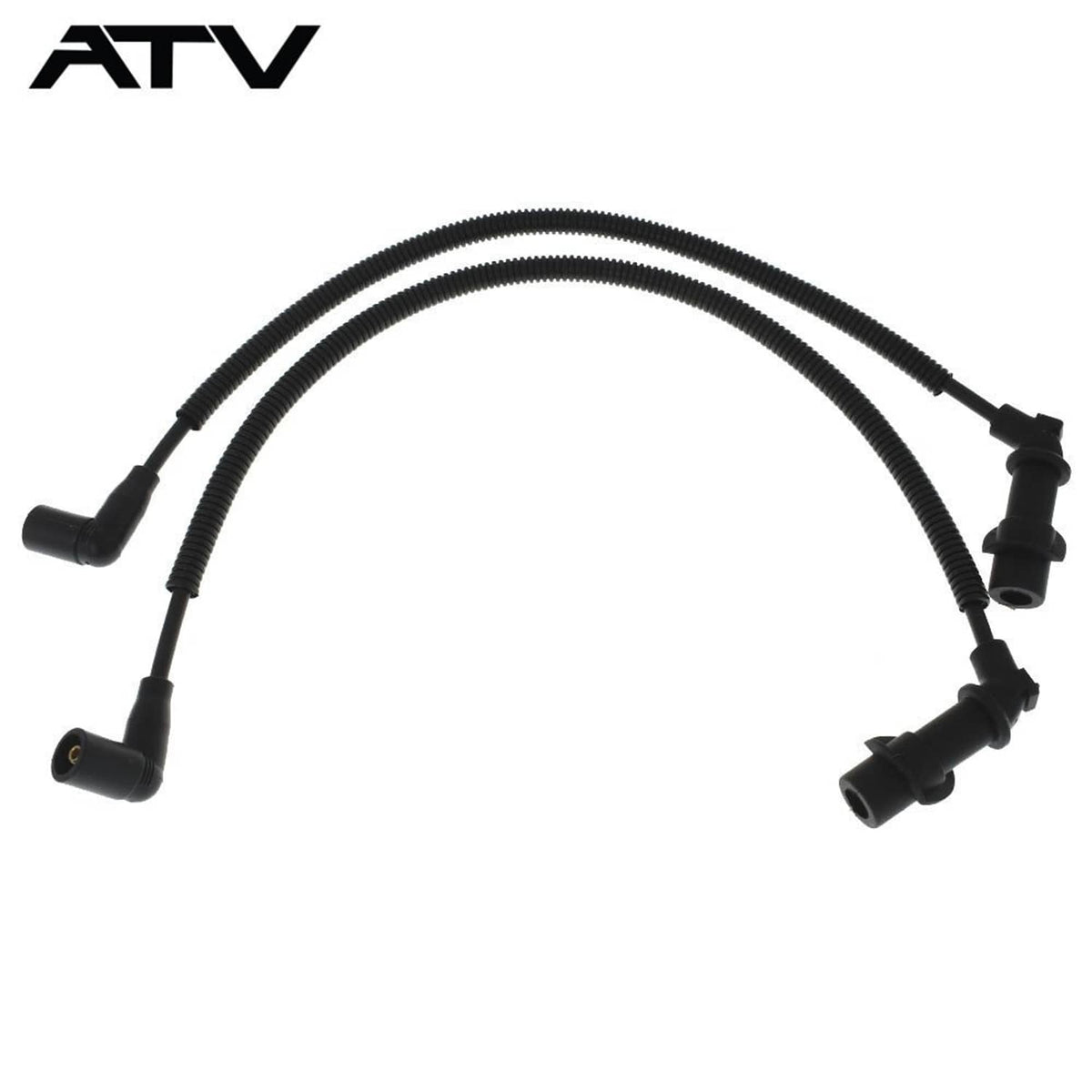 Solidspare ATV 2×Ignition Coil Spark Plug Caps & Wires For Polaris Ranger 700 RZR