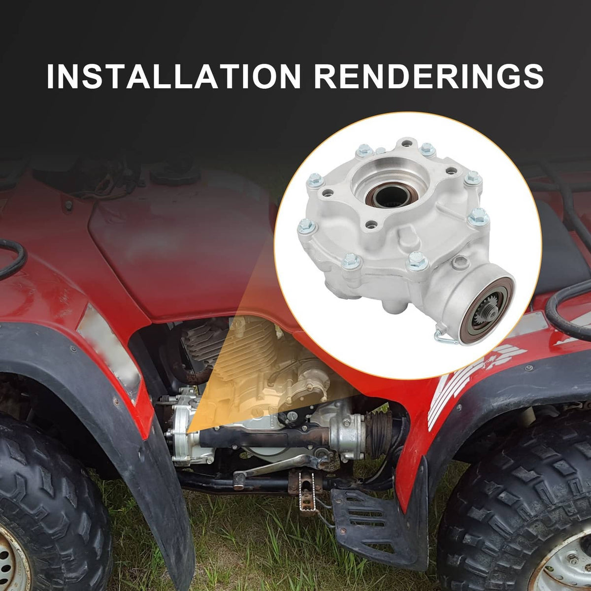 Solidspare Rear Differential 41300-HR3-W50 For 2017-19 Honda TRX420 Rancher TRX500 Foreman