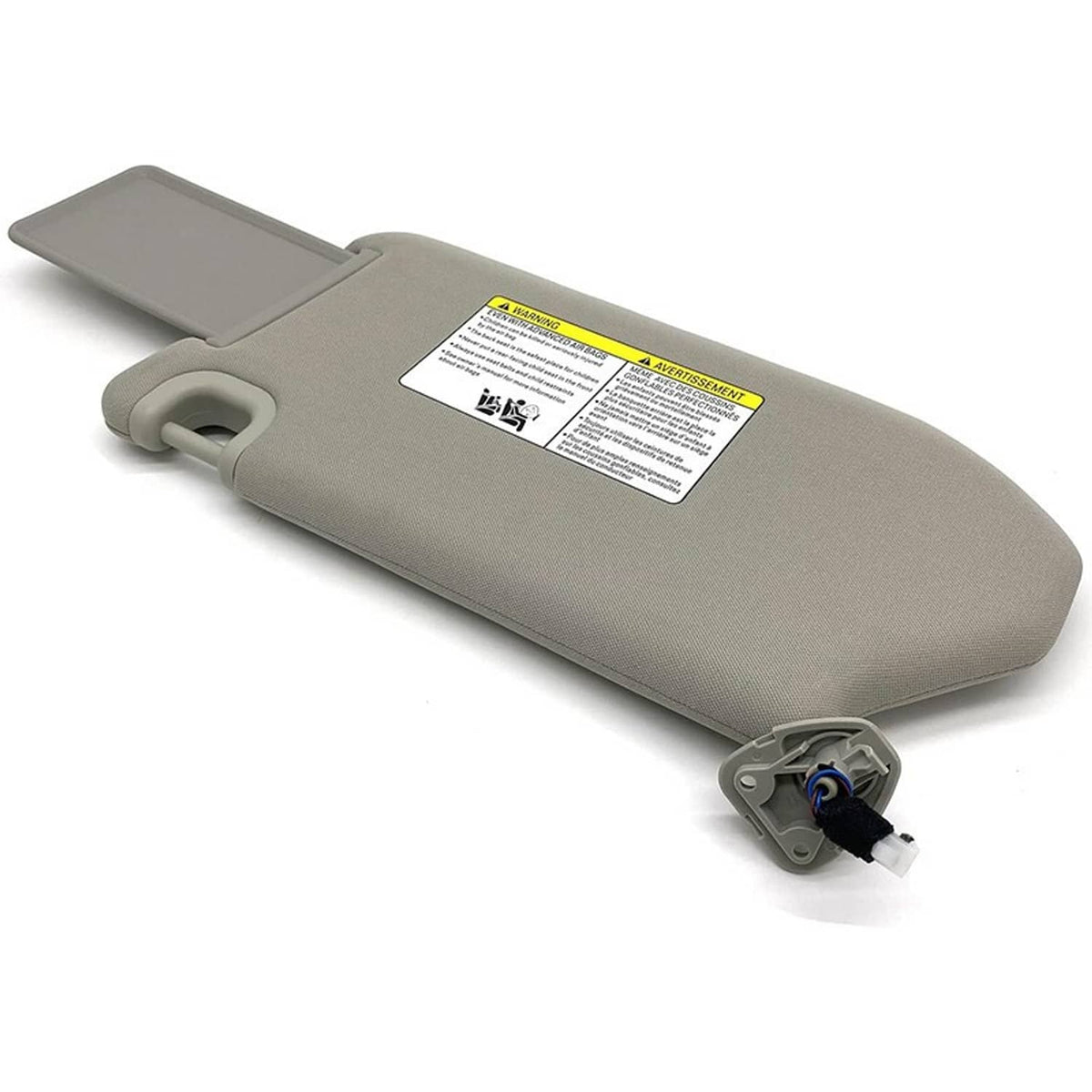 Solidspare Right Passenger Sun Visor with Lamp for 2013-2018 Nissan Pathfinder QX60 Grey
