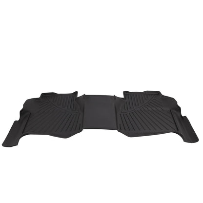 Solidspare Black Floor Mat Liners For 2022-2024 Nissan Frontier Crew Cab TPE All-Weather