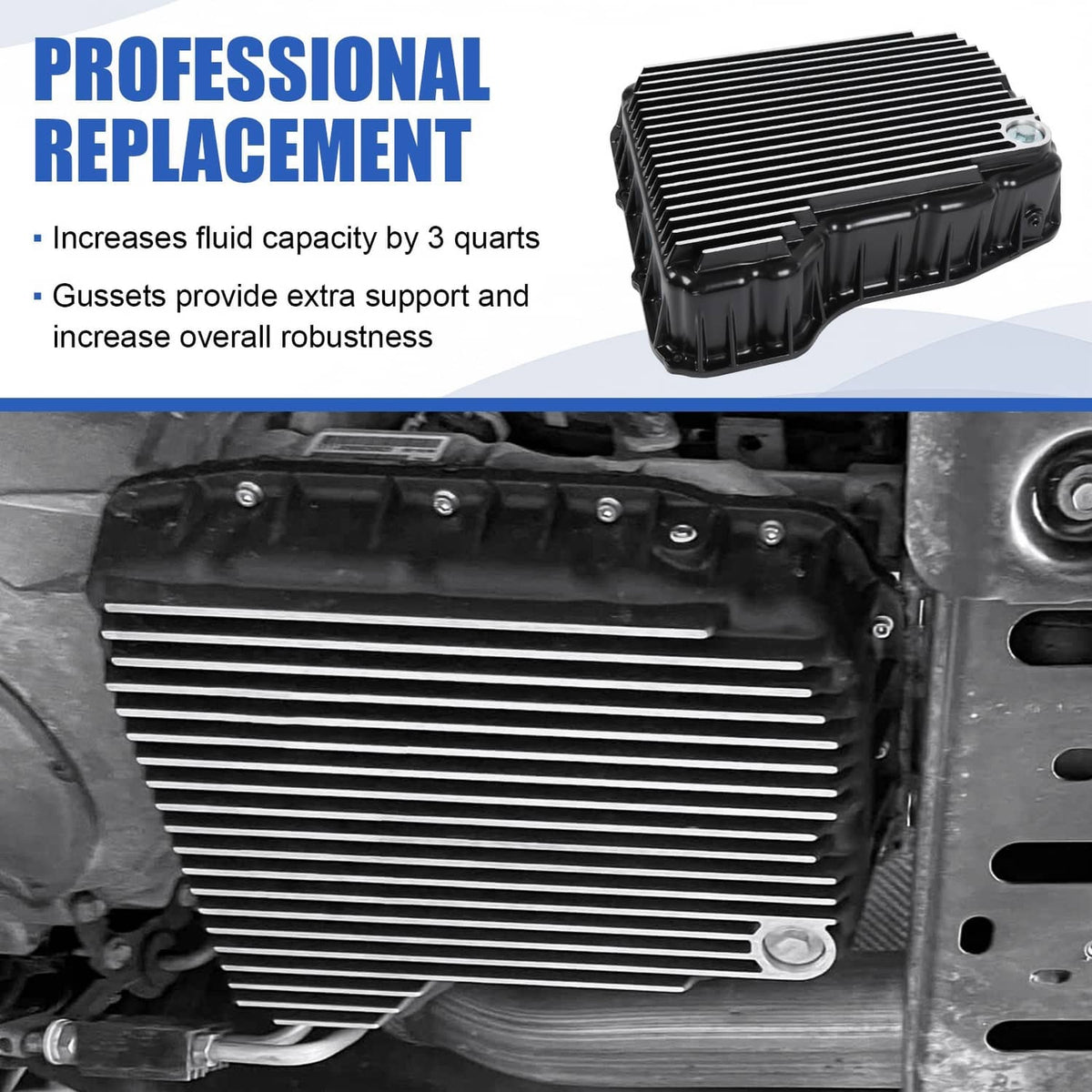 Solidspare NEW Aluminum 68RFE Transmission Pan Deep For Ram 6.7 Cummins Diesel 2007-2025