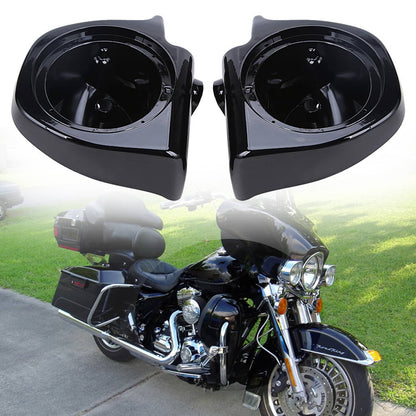 Solidspare Pair Lower Vented Fairing 6.5" Speaker Box Pod Fits For Harley Touring 1994-2013