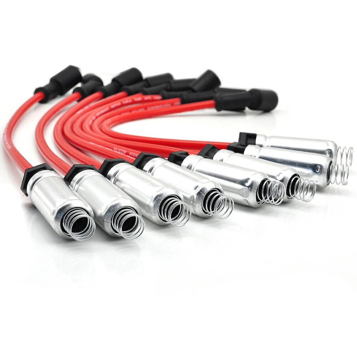 Solidspare 8Pack Square Ignition Coil & Spark Plug Wire For Chevy GMC 4.8L 5.3L 6.0L 8.1L
