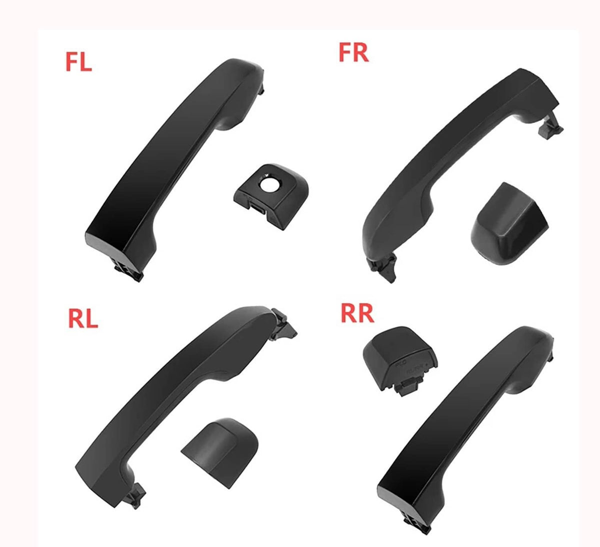 Solid Spare For 2010-2014 Toyota 4Runner 69211-60090 Outside Exterior 4Pcs Set Door Handles